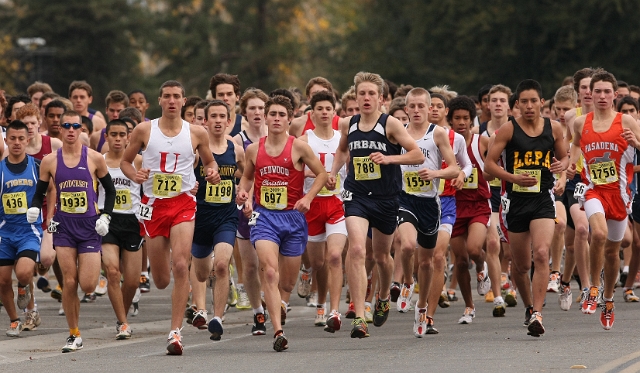 2009 CIF XC Boys D5-004.JPG - 2009 California CIF Cross Country Championships, Woodward Park, Fresno, California